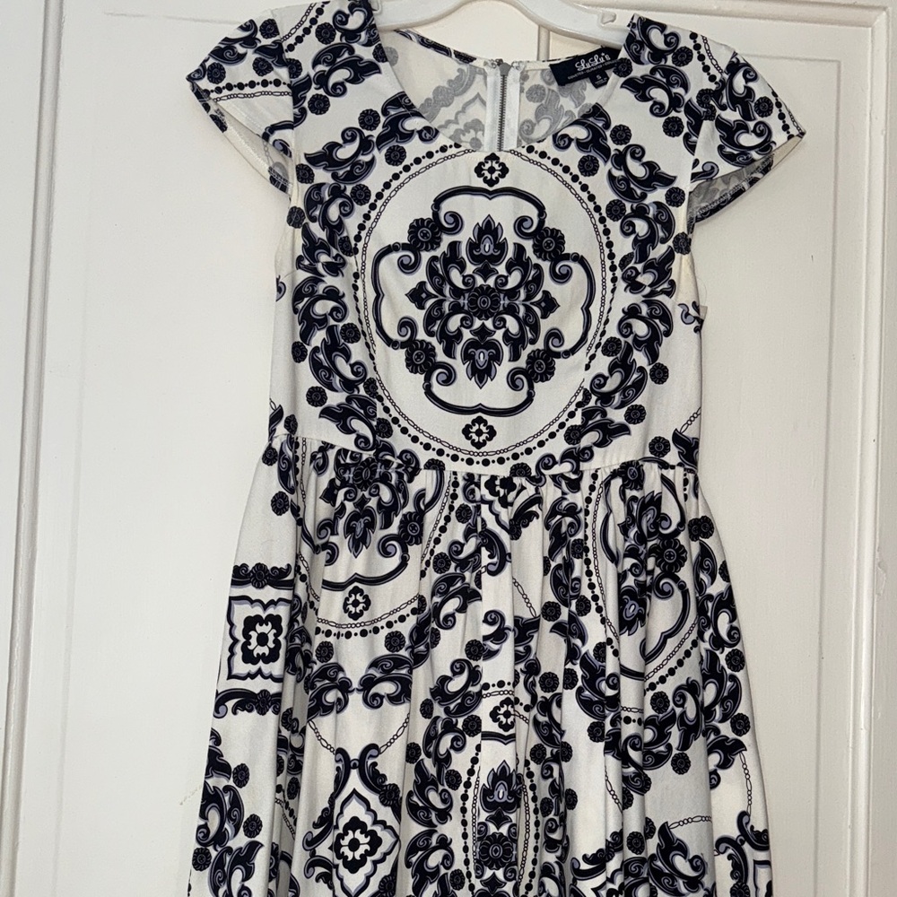 Lulu's Navy and White Mini Dress